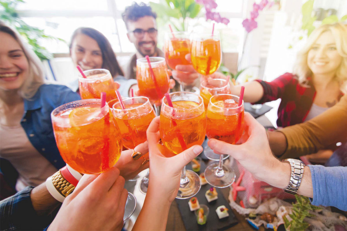 Strawberry-Infused Aperol Spritz