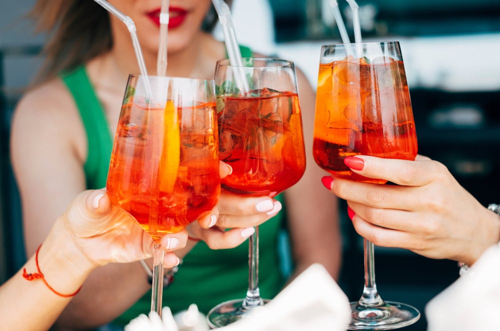 Strawberry-Infused Aperol Spritz